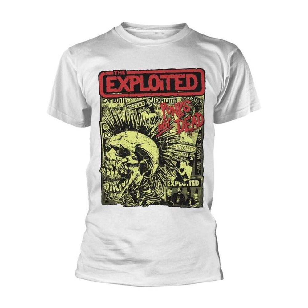 The Exploited Unisex Adult Punks Not Dead T-Shirt / White